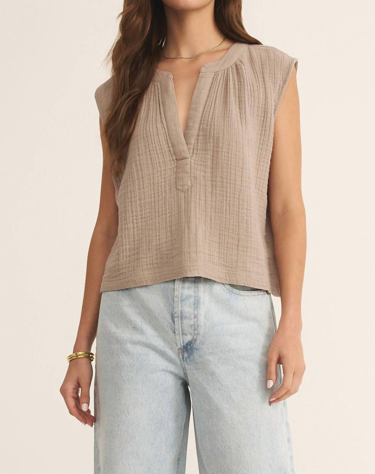 Z Supply - Cliffside V-neck Airy Gauze Top