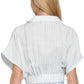 Aakaa - Marina Surplice Stripes Crop Top