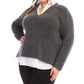 Karen Kane - Plus Size Layered Sweater
