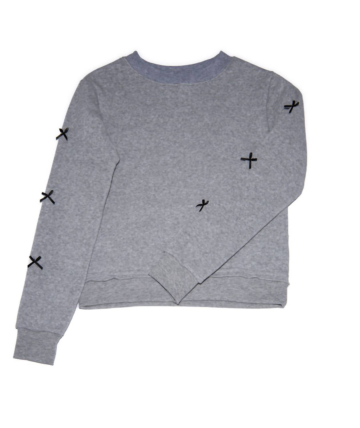 Love Junkie - Girl's Bows Crew Sweatshirt