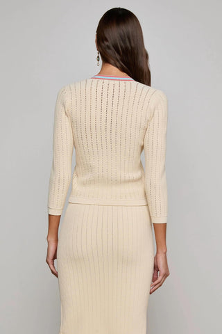 L'Agence - Cardigan de malha Irvin Pointelle