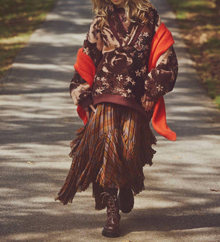 Free People - Jaqueta Sherpa Estampada Rosie