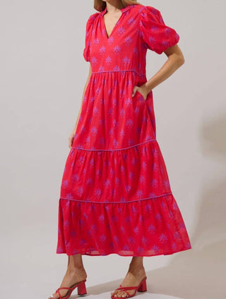 Sugarlips - Delmas Floral Renley Tiered Maxi Dress