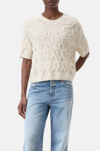 Closed - Crew Neck Short Sleeve Blouse