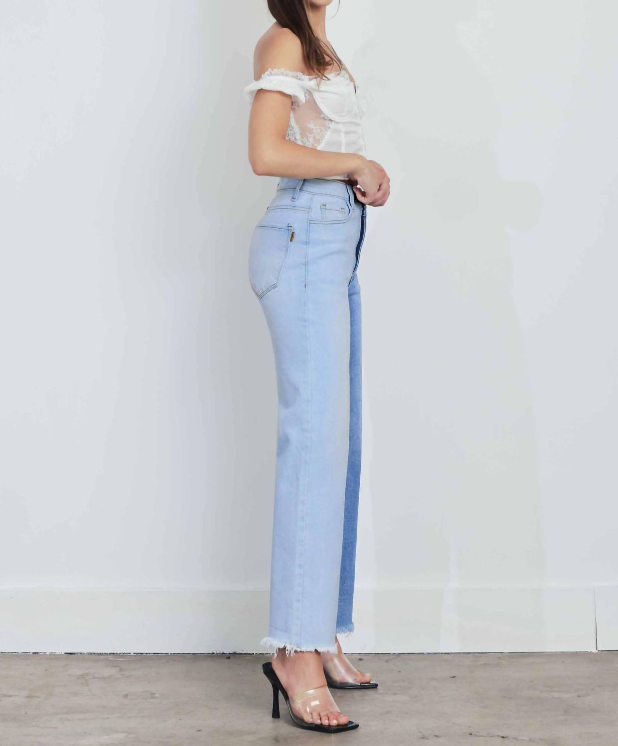 Vibrant M.I.U - Two Faces Wide Leg Jeans