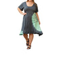 On The Plus Side - Tie Dye Short Sleeve Dress - Plus Size