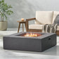 Modern 50,000 Btu Square Fire Table With Propane Tank