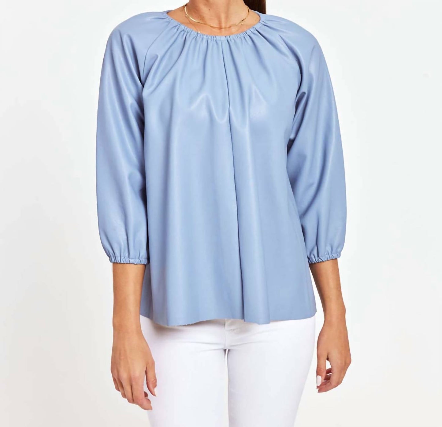 Dolce Cabo - Blakely Faux Leather Puff Sleeve Top
