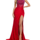 Ashleylauren - Stones Encrusted Strapless Gown