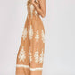 Trendsi - Umgee Full Size Smocked Printed Wide Leg Jumpsuit Plus Size