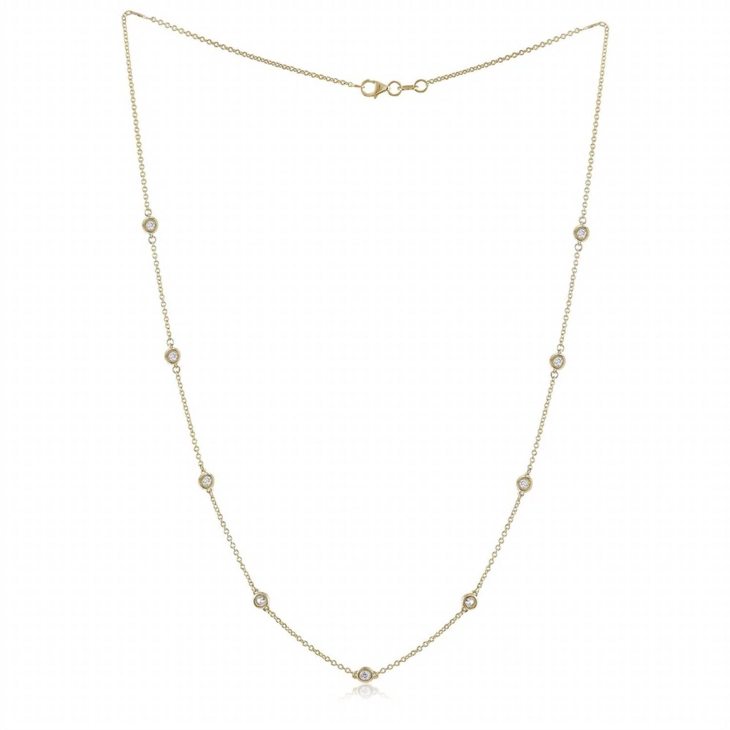 Diana M Jewels - 1.00 Cts Diamonds-by-the-yard Necklace