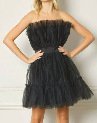 Entro - Strapless Tulle Dress