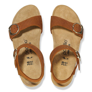 Birkenstock - Sandália Soley com fivela de anel e salto plataforma