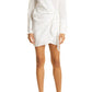 Mother of All Giselle Cotton Wrap Minidress in White  Size Small