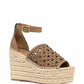 Tory Burch - BASKETWEAVE CALFSKIN WEDGE ESPADRILLE SANDAL