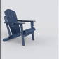 Folding Adirondack Chair with Dual Cup Holder - White