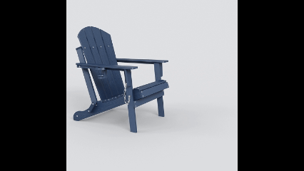 Folding Adirondack Chair with Dual Cup Holder - White
