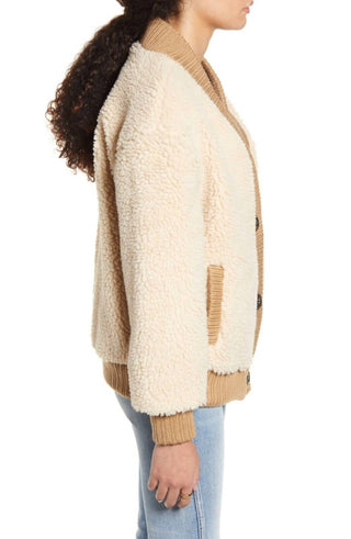 Bp. - Faux Fur Coat Cardi Faux Shearling Buttoned Jacket