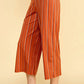 Bebop - High Waist Cropped Striped Pants