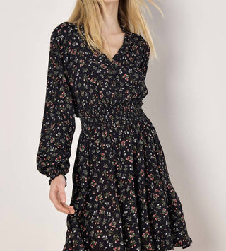 Apricot - Vintage Ditsy Smock Waist Dress