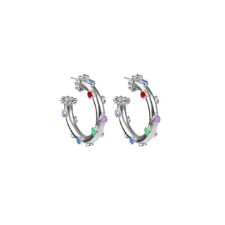 Daniela Salcedo - Women's Trufa Rainbow Hoop Earrings