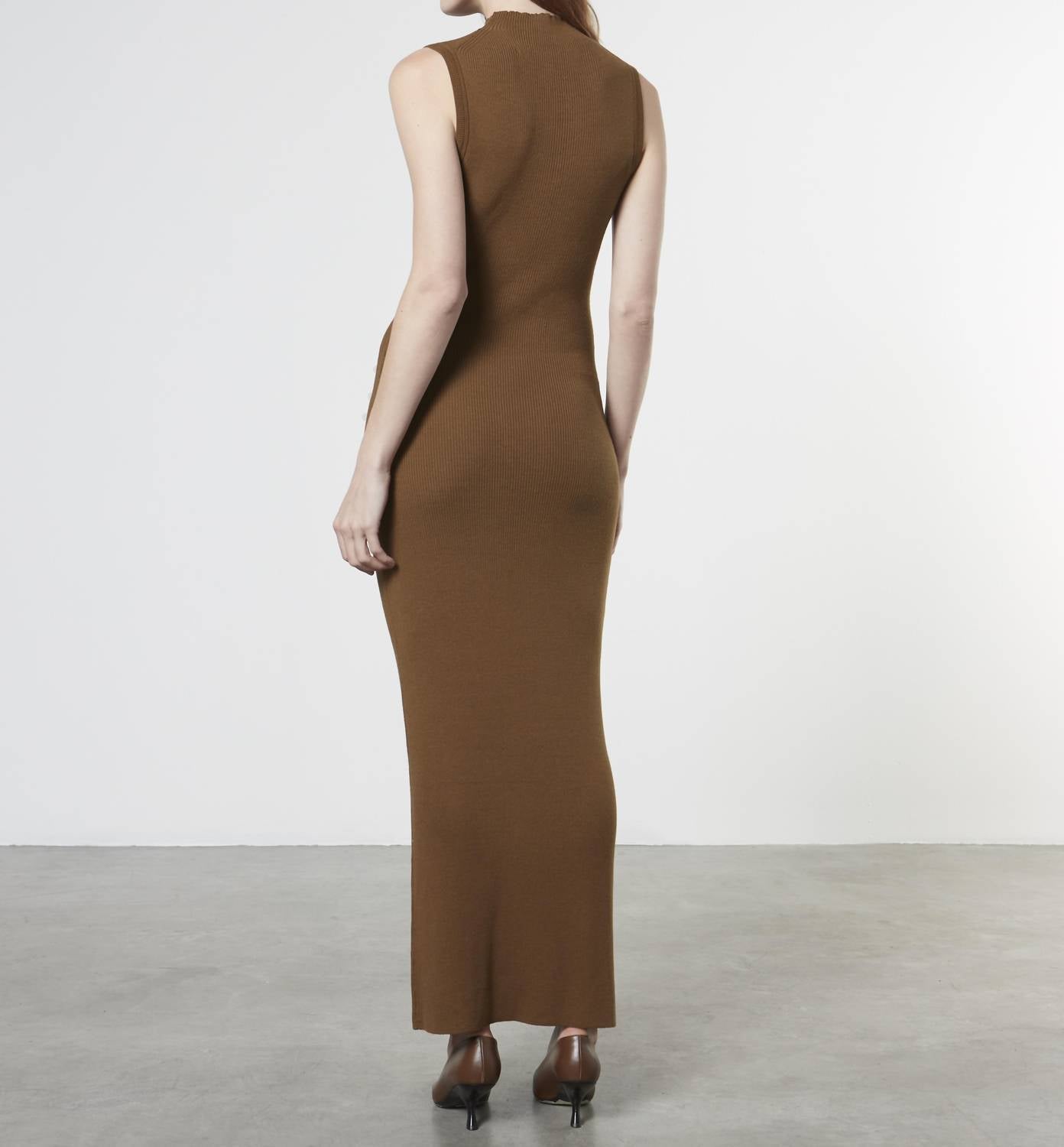 Enza Costa - SILK SWEATER RIB MOCKNECK DRESS