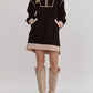 Entro - Long Sleeve Half Zip Short Dress