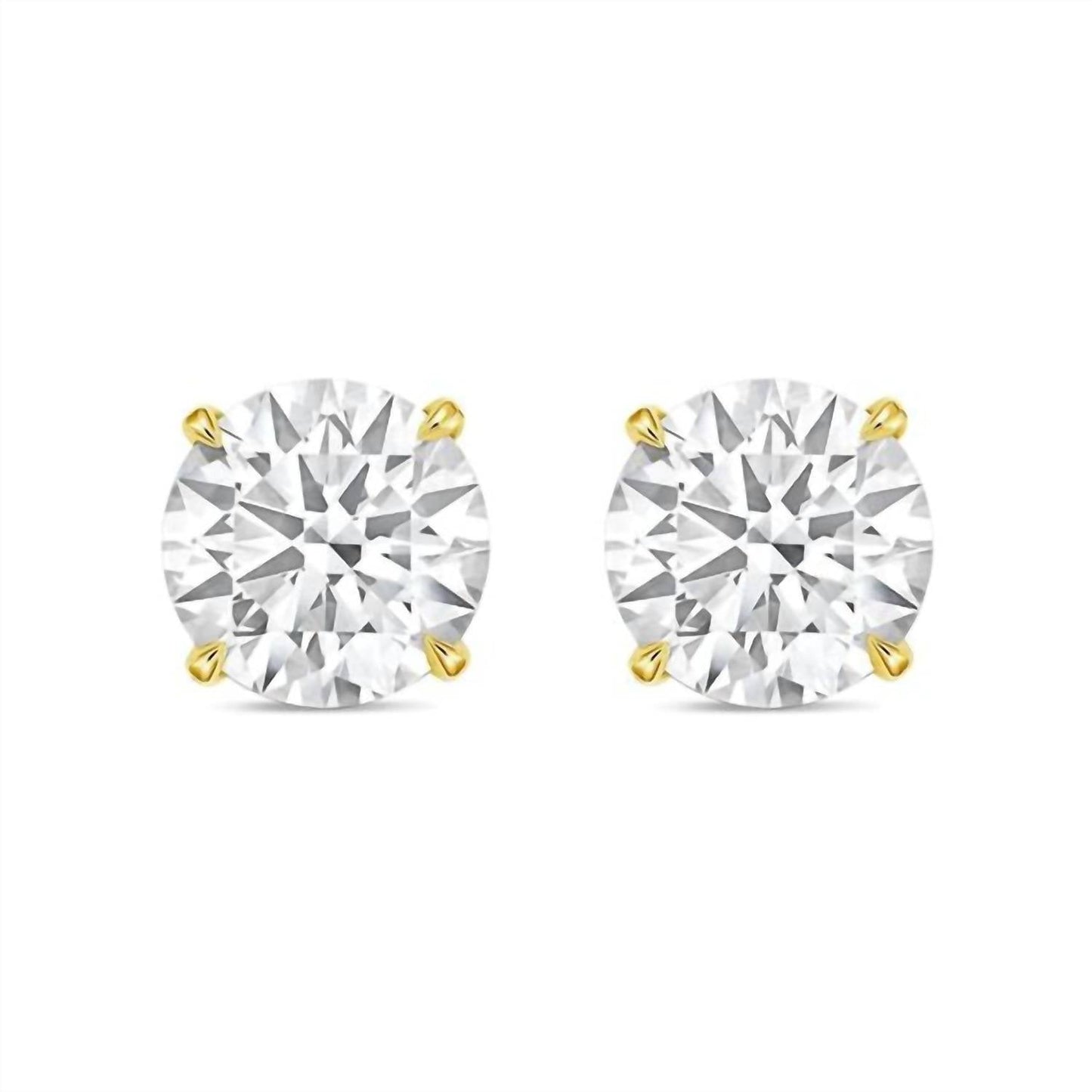 Diana M Jewels - 7.00 Cts Round Lab Grown Stud Earrings