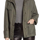 Vince - Army Green Jacket Drawstring Waist Anorak Flap Pockets