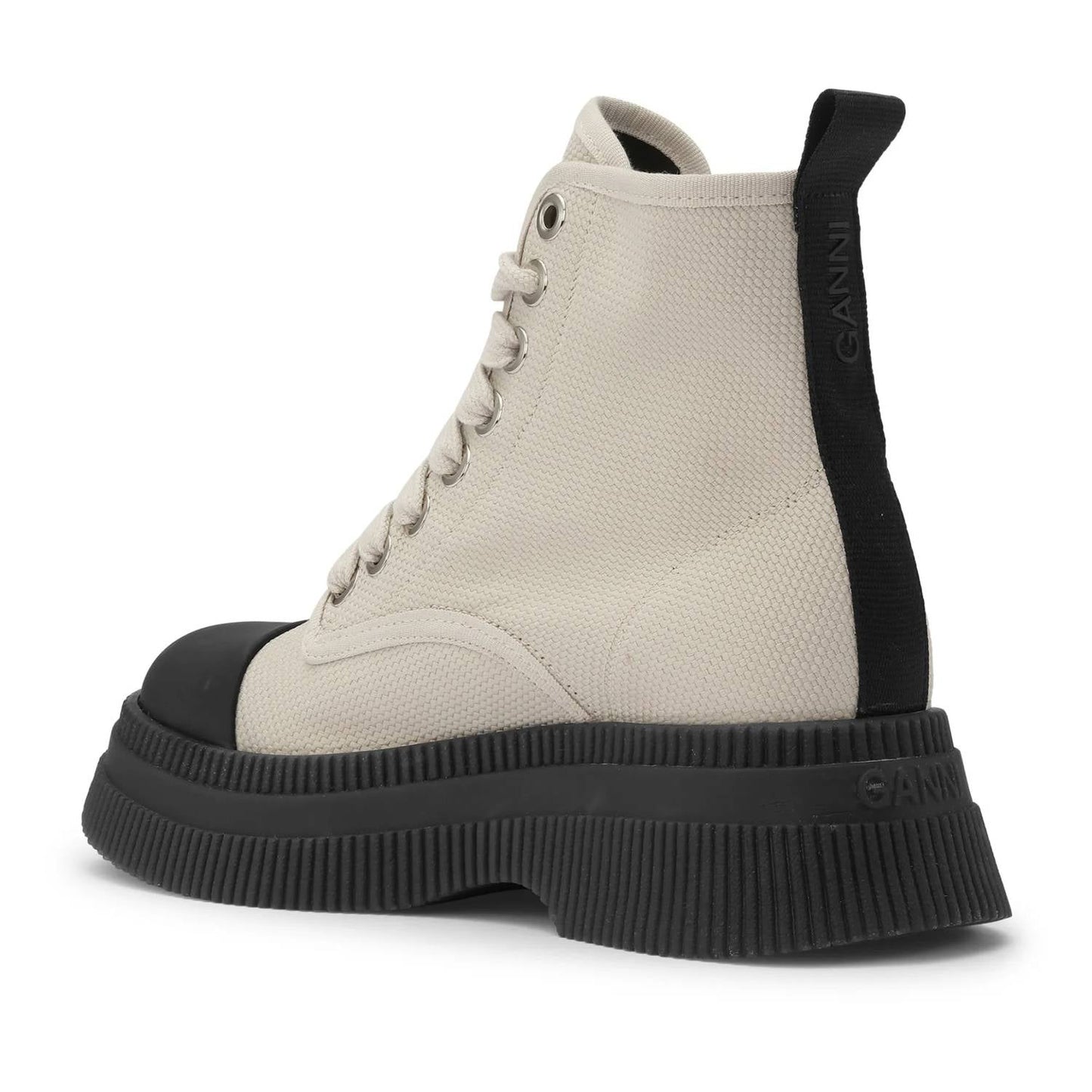 Ganni - WOMEN'S CREEPERS CREEPERS TEXTILE LACE UP BOOT