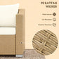 Outdoor Furniture Rattan Sofa with Cushions and Throw Pillows