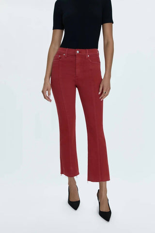 Pistola - Calça curta bootcut com cintura alta e costura Lennon