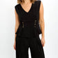 Frank Lyman - V-neck Peplum Top