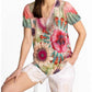 Johnny Was - JANIE FAVORITE V‑NECK PUFF SLEEVE TEE