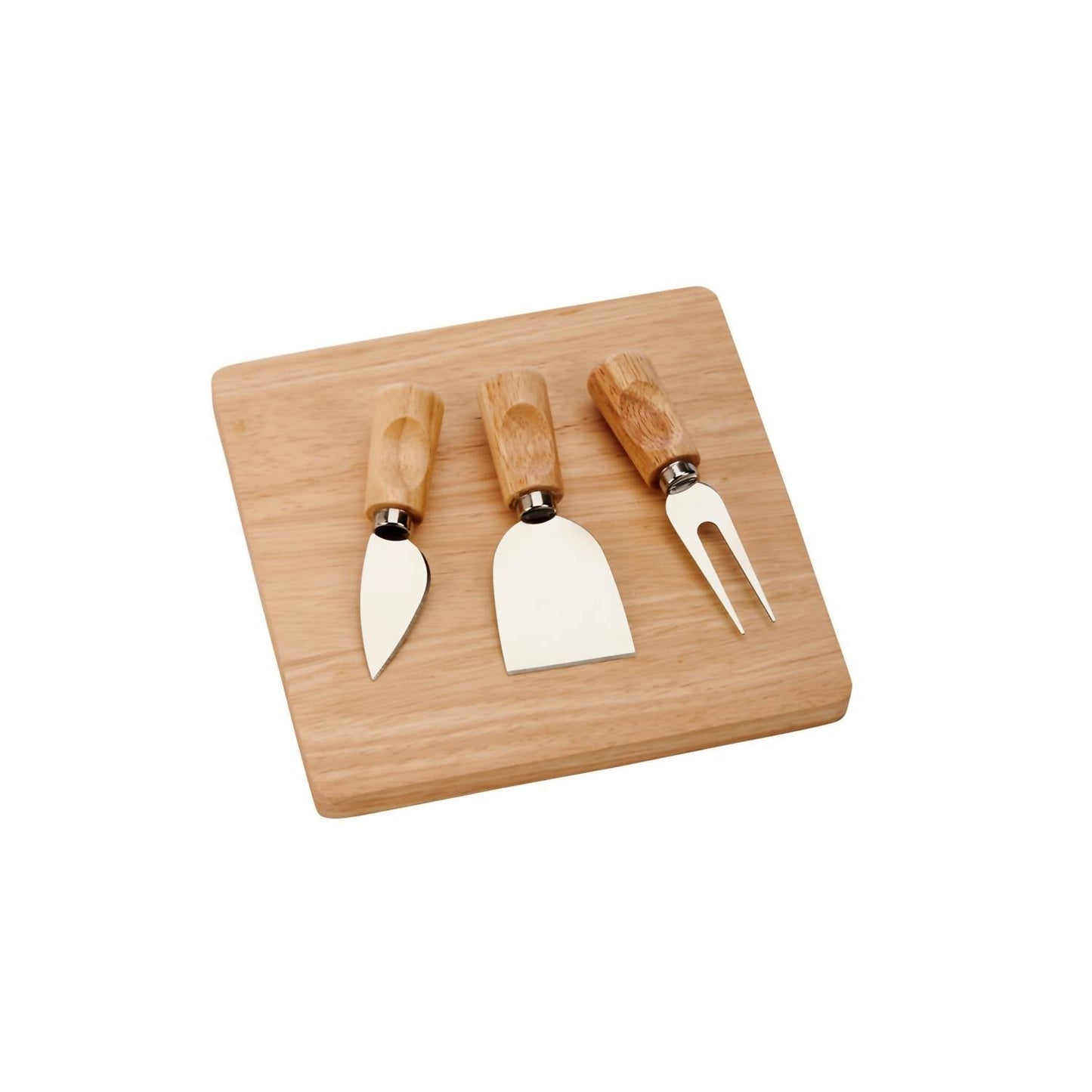Creative Gifts International - Rubberwood Cheese Cutting Board Set with 3 Tools