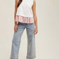 Wishlist - Twofer Striped Hem Knit Tank Top
