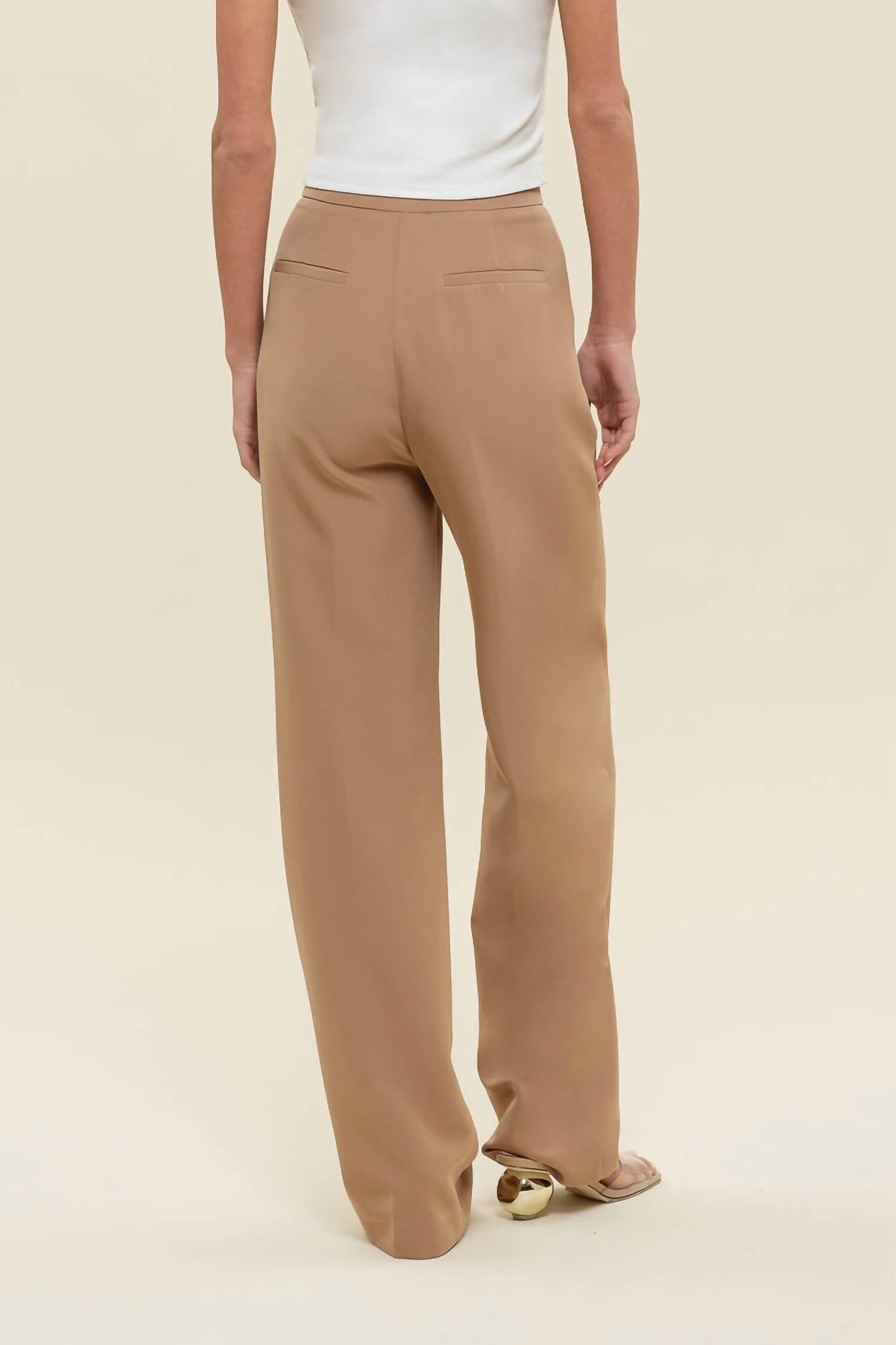 Blu Pepper - High Waist Straight Leg Dress Pants