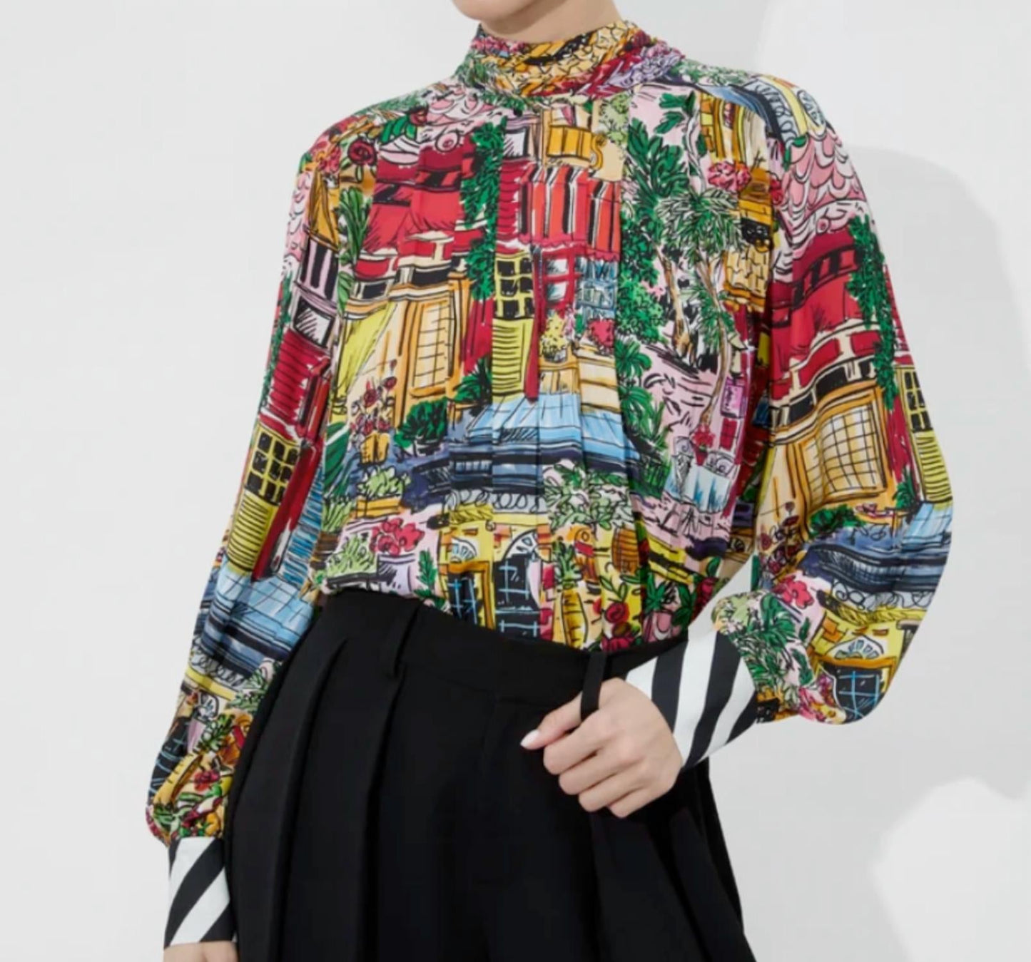 Alice + Olivia - Women's Gertrude Tie Blouse