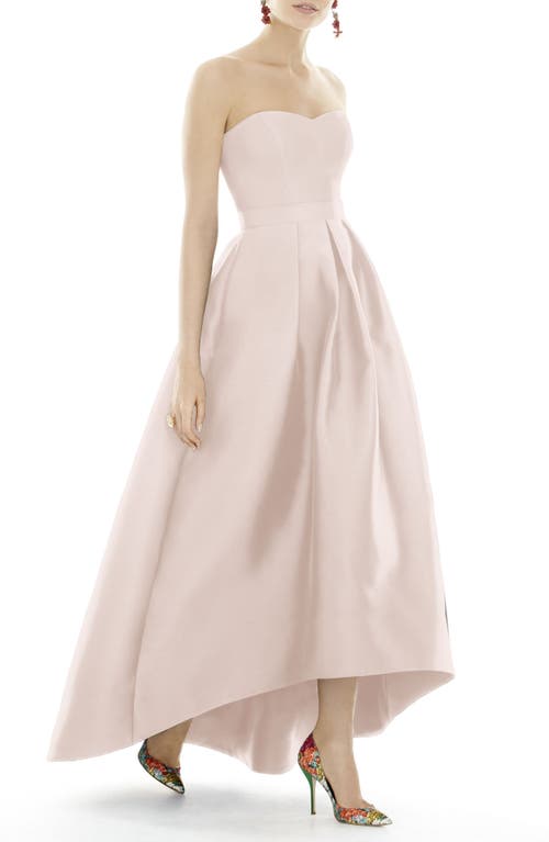 Alfred Sung Strapless High-Low Maxi Dress