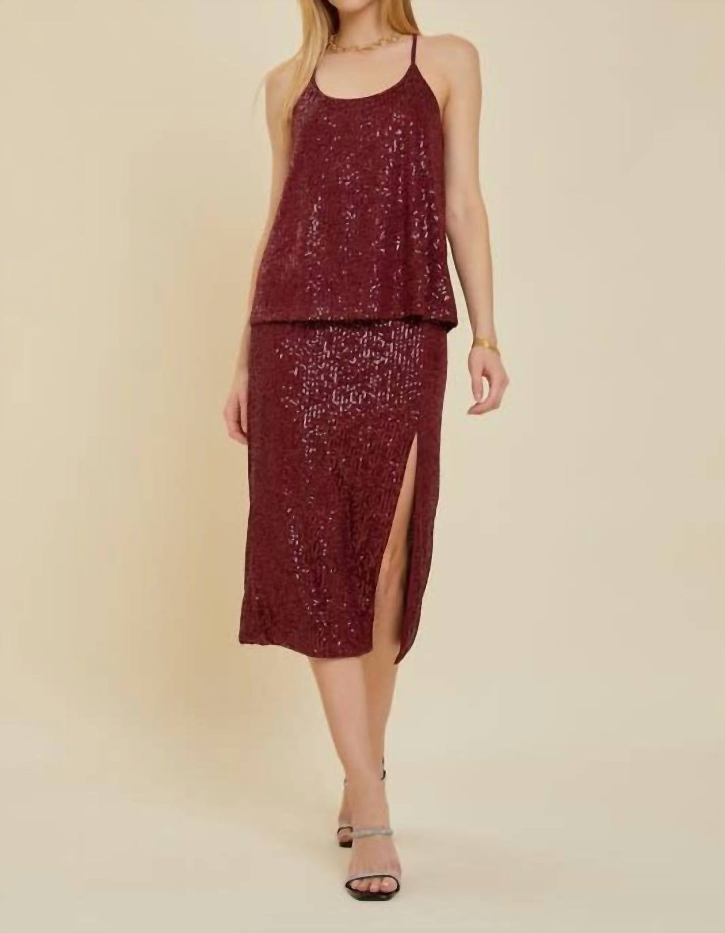 Be Cool - Sequin Racerback Tank