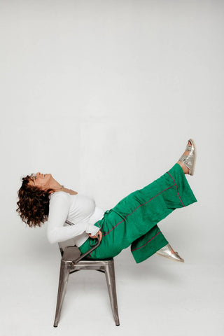 Mila Los Angeles - Top curto com gola redonda e canelado