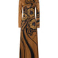 La Doublej - Clingy Swing Satin Stretch Big Blooms Placee Dress