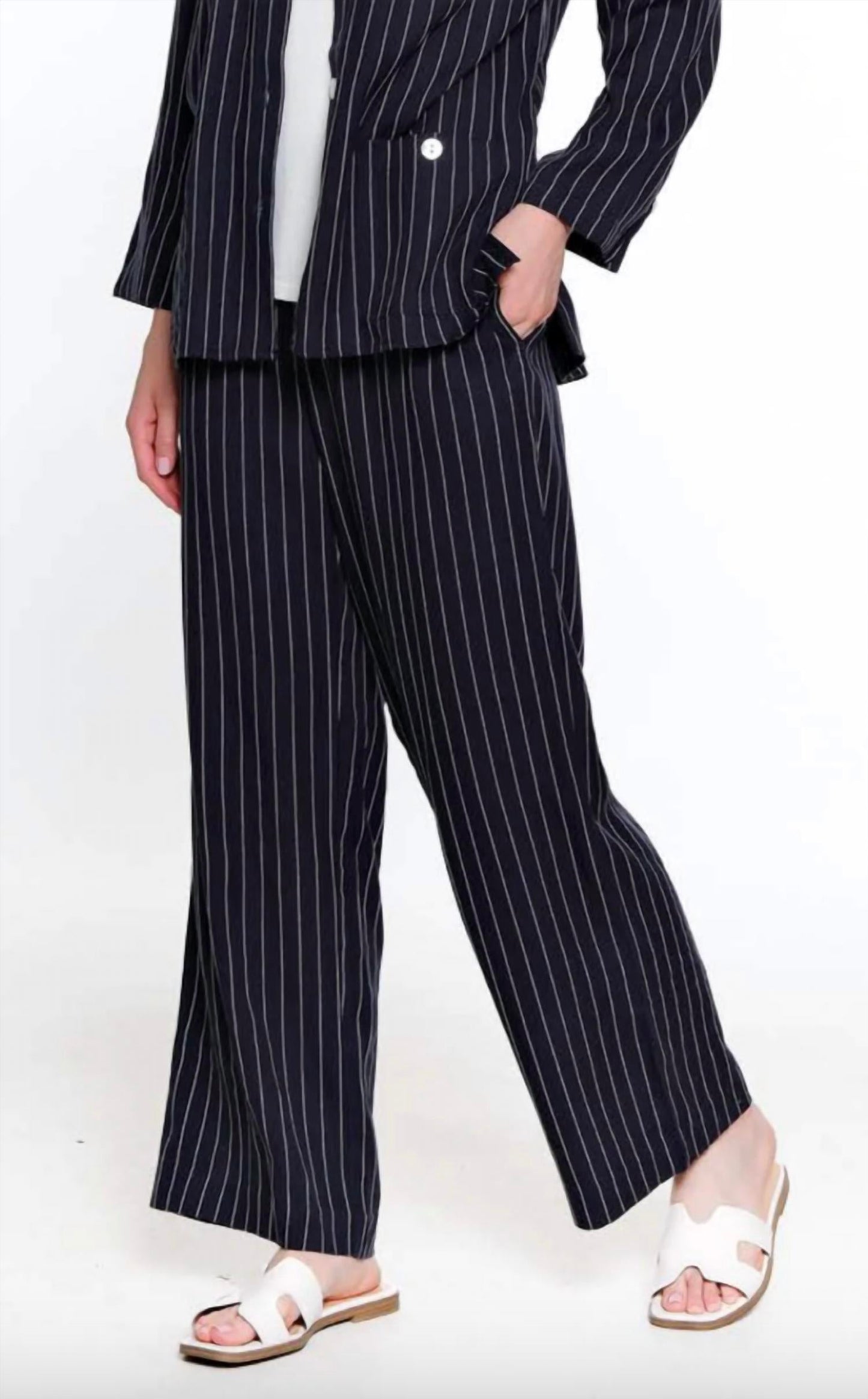 A La Carte - Striped Pull On Pant