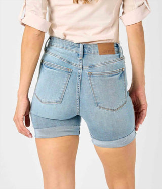 Judy Blue - Shorts jeans descolado com controle de barriga