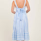 Entro - Striped Dress with Tie Back