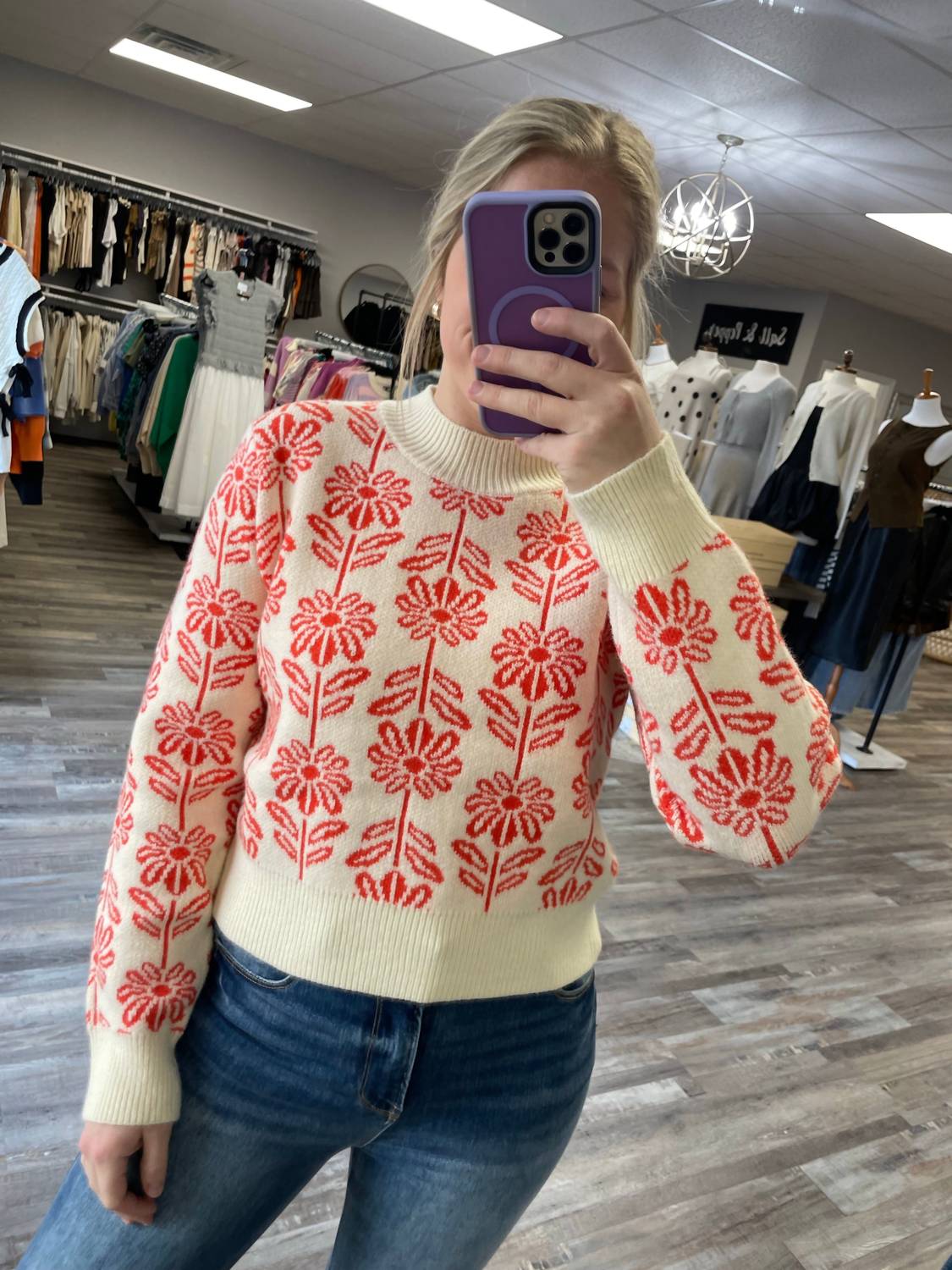 &Merci - Floral Pattern Sweater