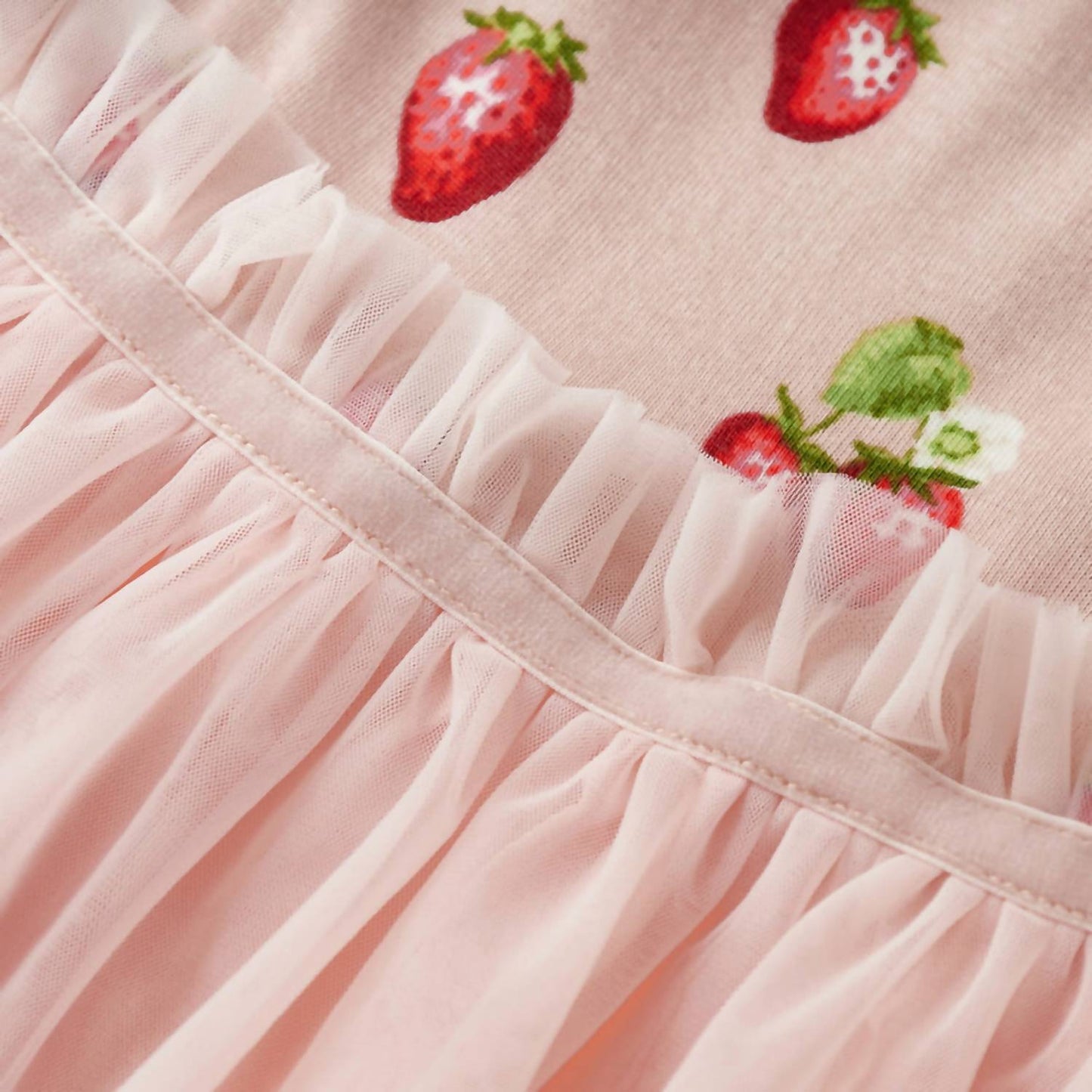 Milkbarn - Girl's Strawberry Organic Cotton Ballet Dress