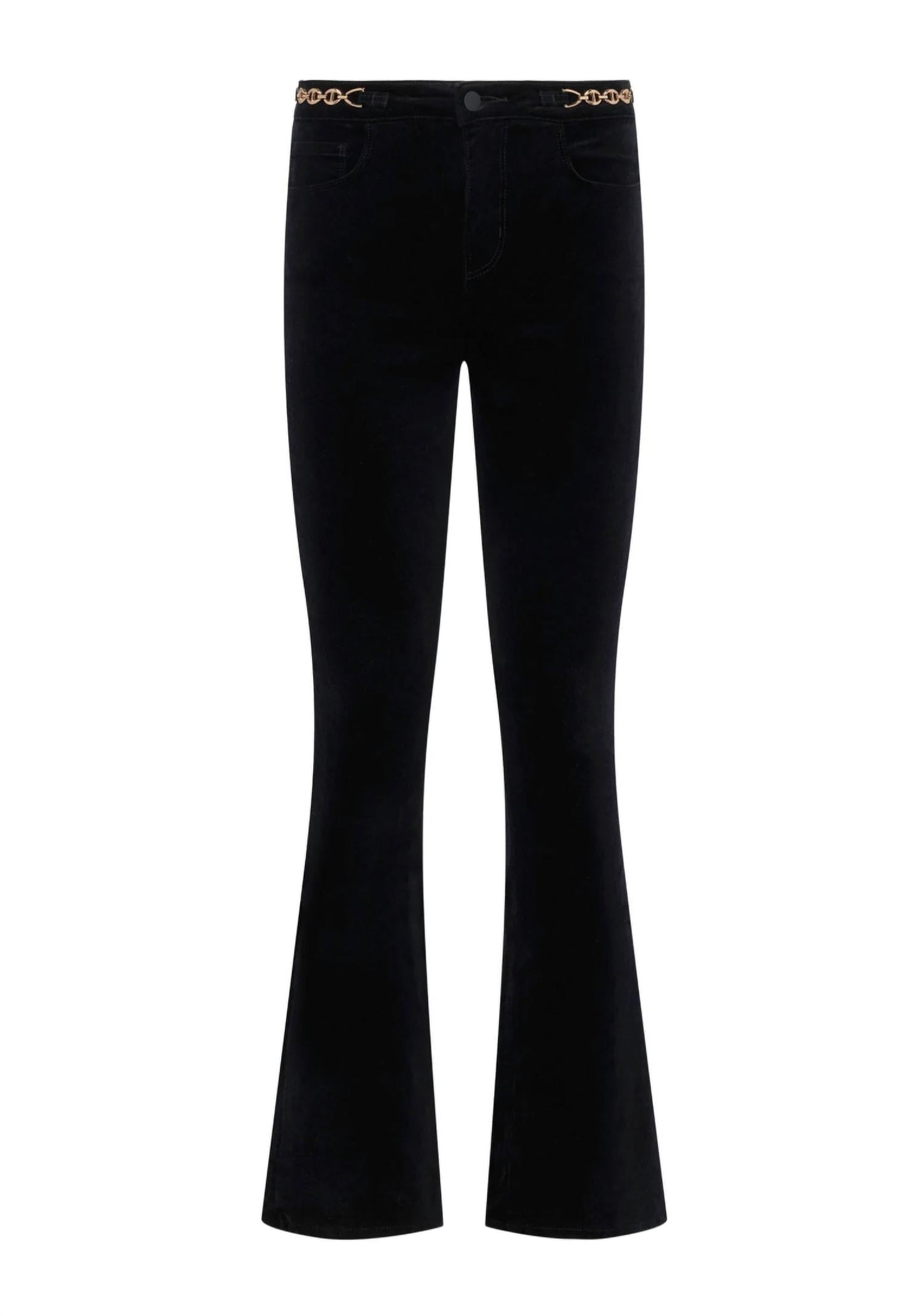 L'Agence - Stevie Velvet Jean with Gold Chain Detail