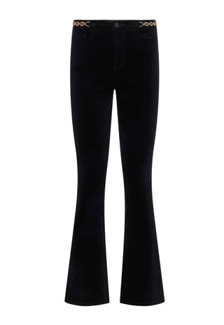 L'Agence - Stevie Velvet Jean with Gold Chain Detail