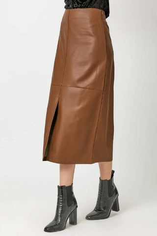 Mystree - Faux Leather Pencil Skirt
